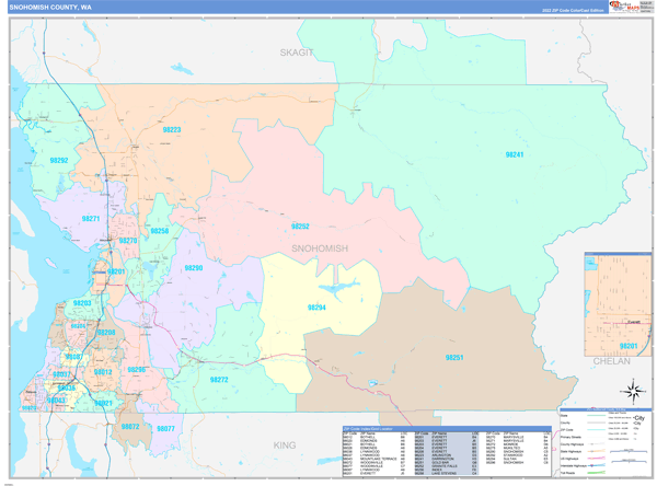 Snohomish County Map Book Color Cast Style