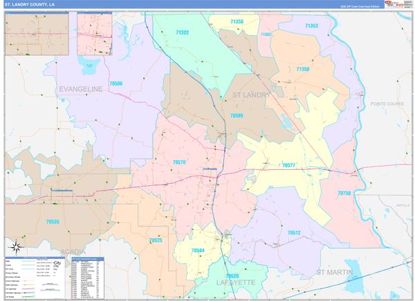 Maps of St. Landry Parish (County) Louisiana - marketmaps.com