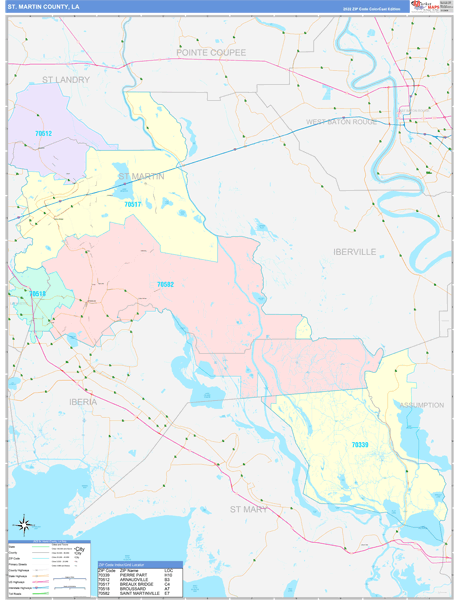 Maps of St. Martin Parish (County) Louisiana - marketmaps.com