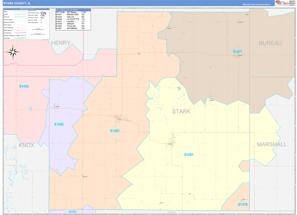 Stark County, IL Zip Code Map