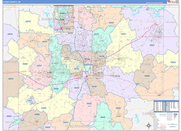 Stark County, OH Zip Code Map
