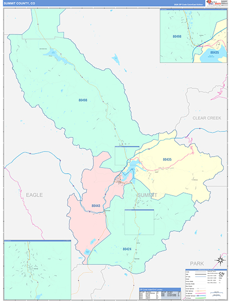 Summit County, CO Zip Code Map