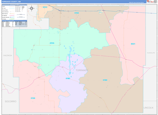 Torrance County, NM Wall Map
