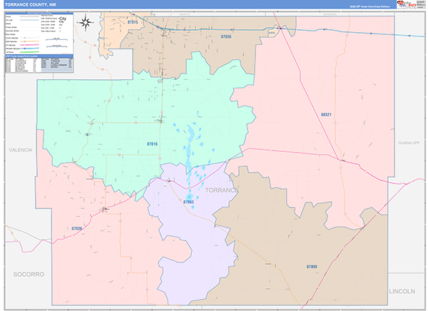 Torrance County, NM Zip Code Map