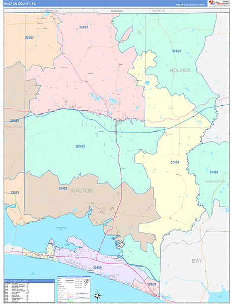Walton County, FL Zip Code Map