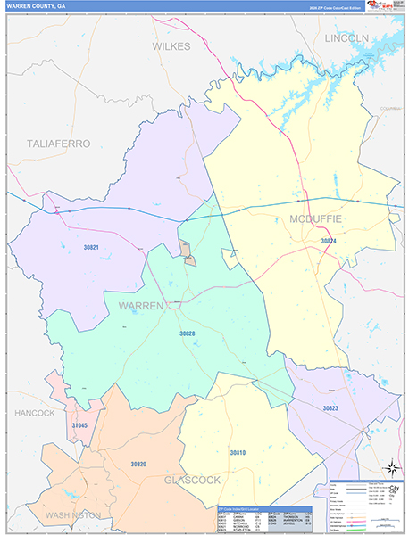 Warren County, GA Zip Code Map