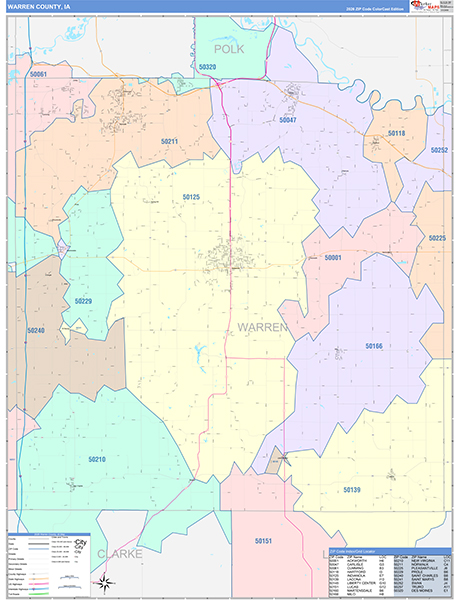 Warren County, IA Zip Code Map