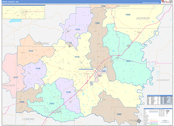 White County, AR Zip Code Map