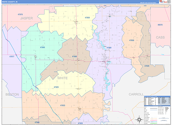 White County, IN Zip Code Map