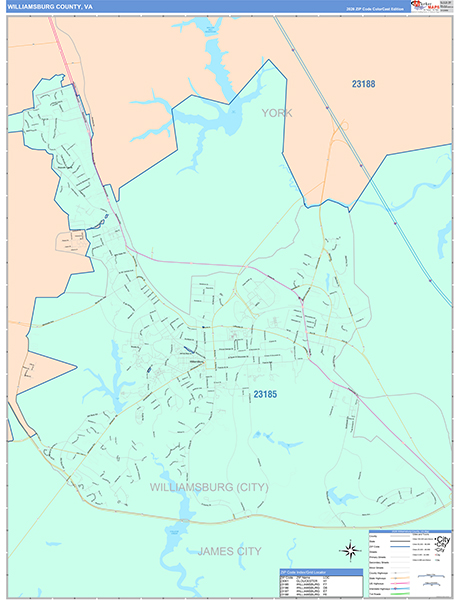 Williamsburg County, VA Wall Map