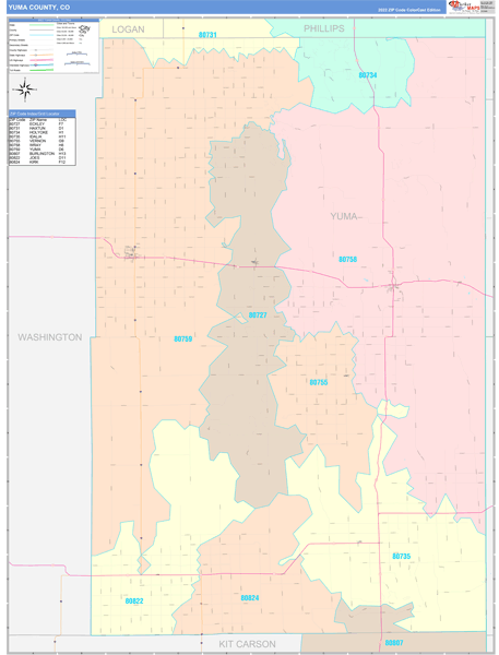 Yuma County Digital Map Color Cast Style