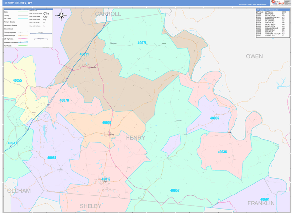 Henry county zip code map