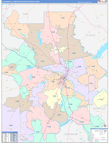 Alexandria Metro Area Wall Map