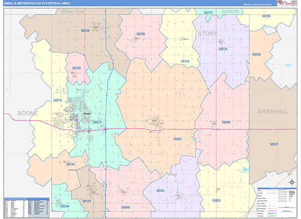 Ames Metro Area Wall Map