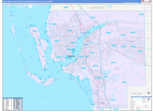 Maps of Cape Coral-Fort Myers Metro Area Florida - marketmaps.com