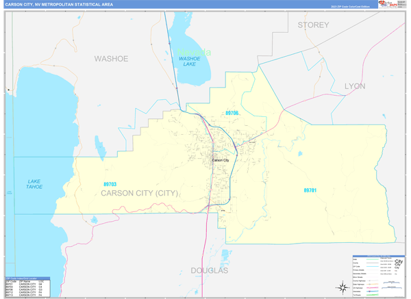 Maps of Carson City Metro Area Nevada - marketmaps.com