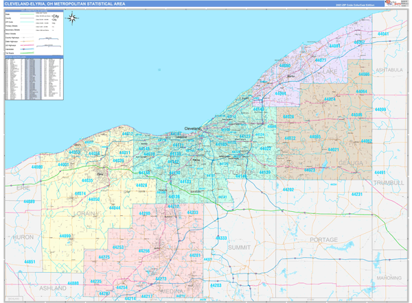 Maps of Cleveland-Elyria Metro Area Ohio - marketmaps.com