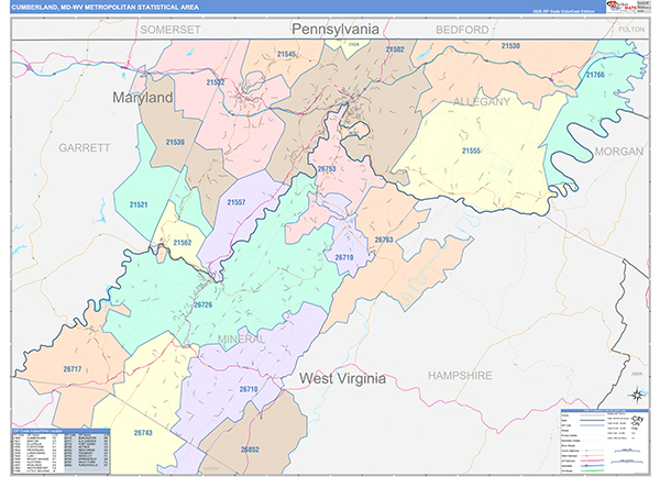 Cumberland Metro Area Wall Map