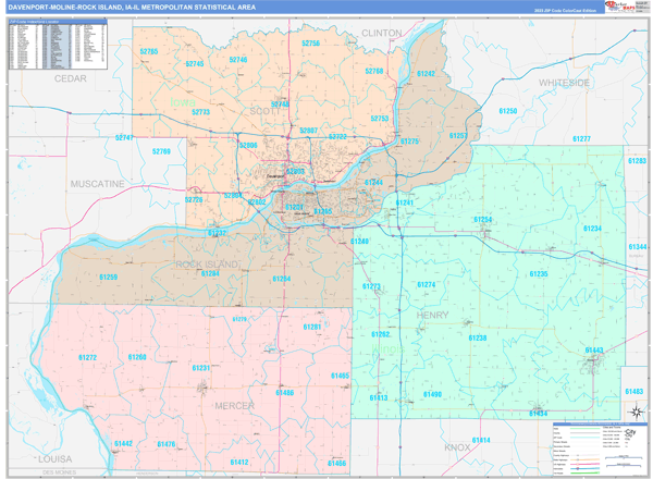 Maps of Davenport-Moline-Rock Island Metro Area Iowa - marketmaps.com