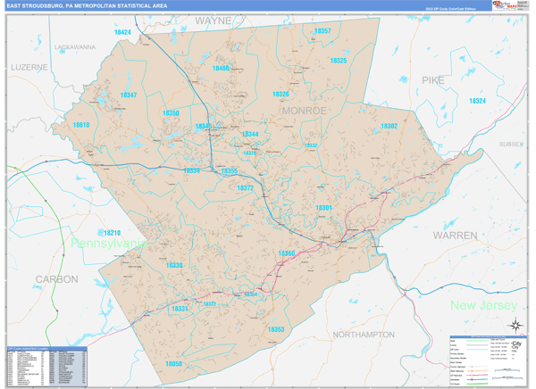 Maps of East Stroudsburg Metro Area Pennsylvania - marketmaps.com