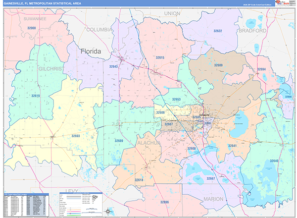 Gainesville Metro Area Wall Map