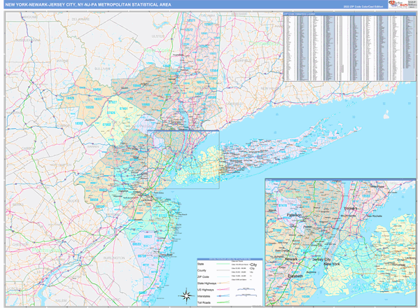 Maps of New York-Newark-Jersey City Metro Area New York