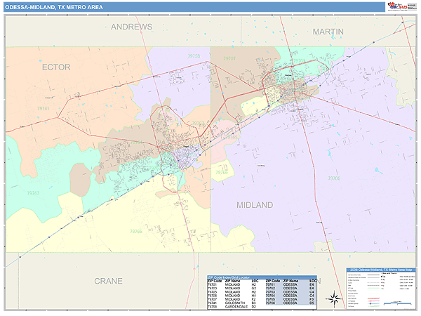 Maps Of Odessa-midland Metro Area Texas - Marketmaps.com