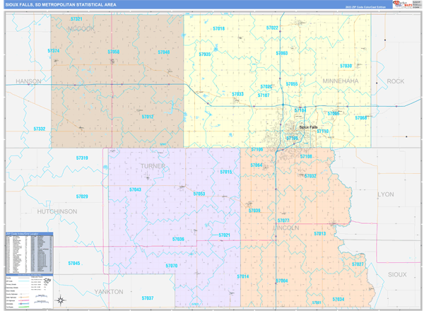 Maps of Sioux Falls Metro Area South Dakota - marketmaps.com