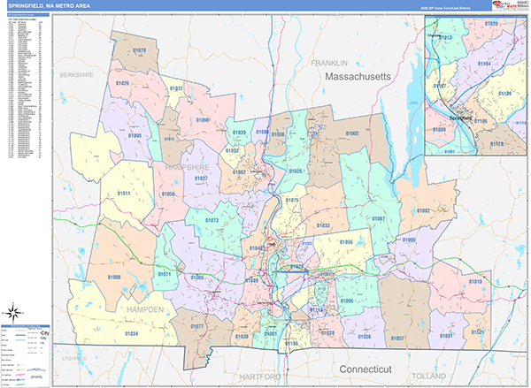 Springfield Metro Area Wall Map