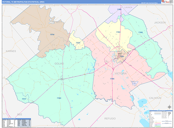 Victoria Metro Area Wall Map