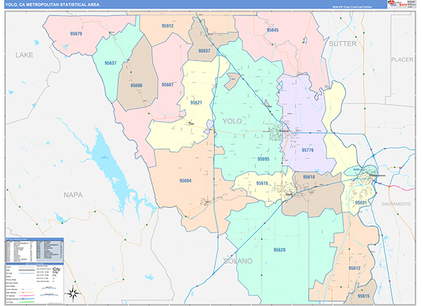 Yolo Metro Area Wall Map