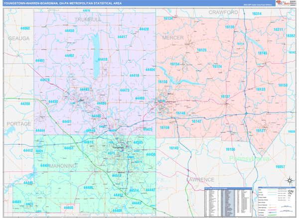 Maps of Youngstown-Warren-Boardman Metro Area Ohio - marketmaps.com