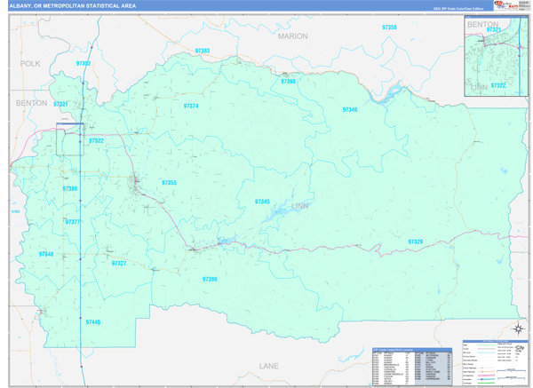 Albany Metro Area Wall Map