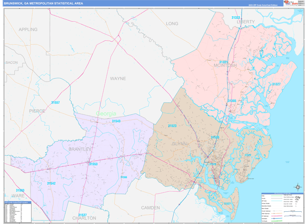 Maps of Brunswick Metro Area Georgia - marketmaps.com
