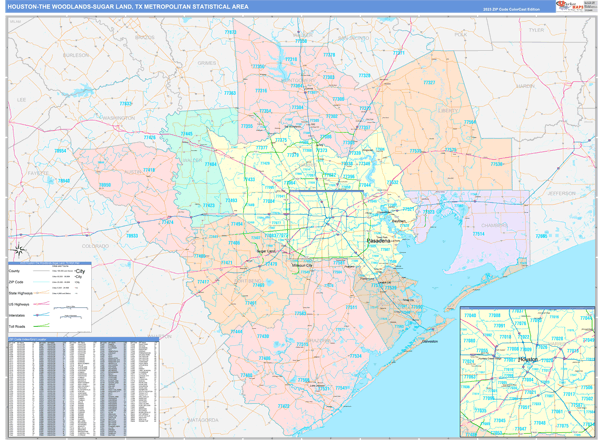 Map Books of Houston-The Woodlands-Sugar Land Metro Area Texas