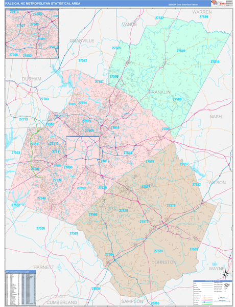 Raleigh Metro Area Map