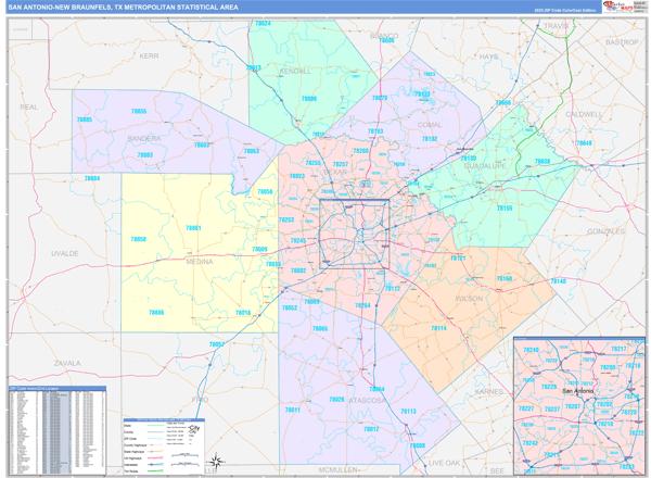 Bexar County Zip Code Map With New Braunfels Otto Map - vrogue.co