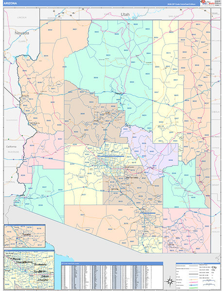 Arizona  Wall Map