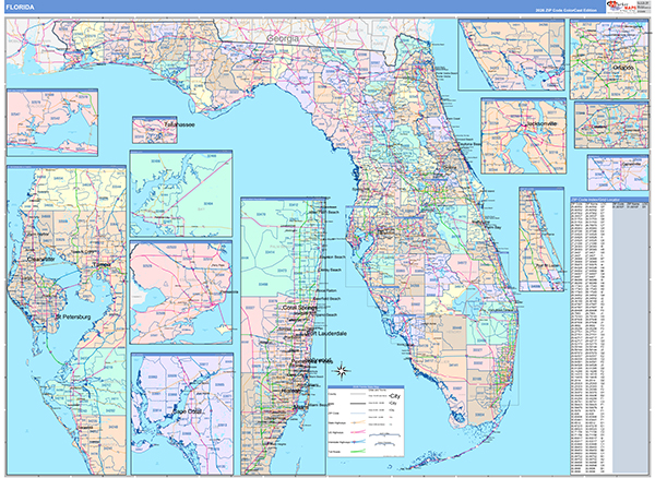 Florida  Wall Map