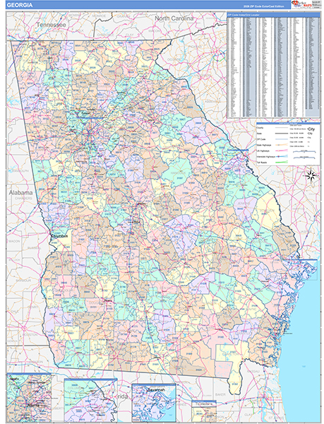 Georgia  Wall Map