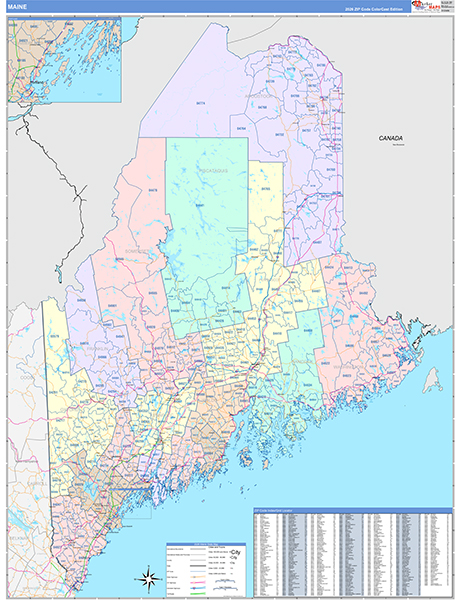 Maine Zip Code Map