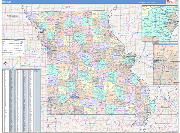 Missouri  Wall Map