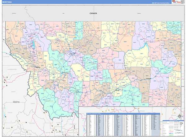 Montana  Wall Map