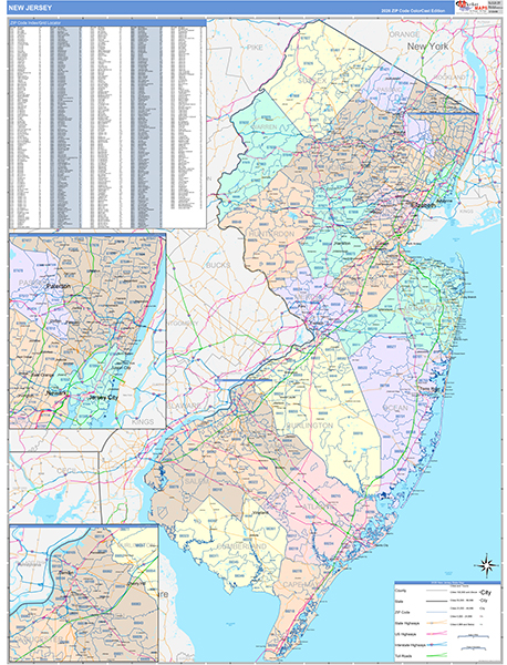 New Jersey Zip Code Map