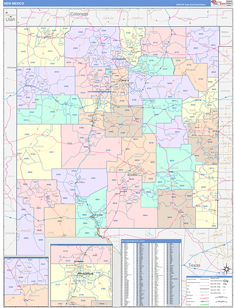 New Mexico Zip Code Map