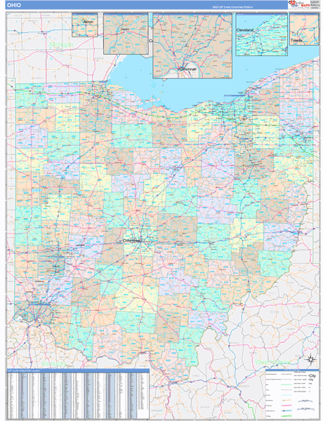 Ohio Wall Map