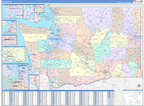 Washington  Wall Map