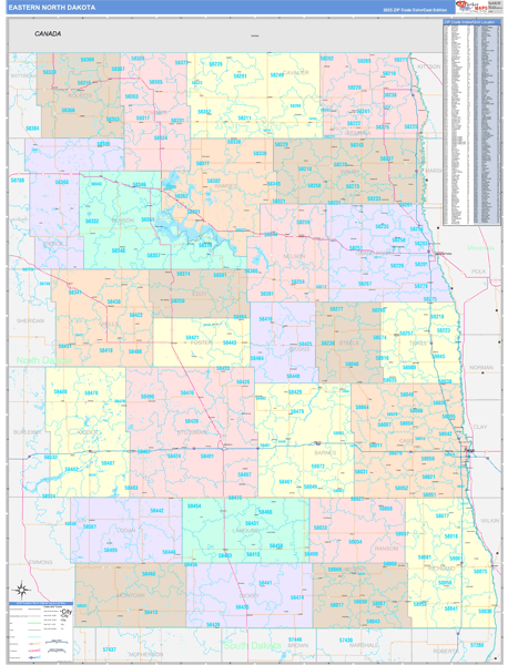 North Dakota Eastern Sectional Map
