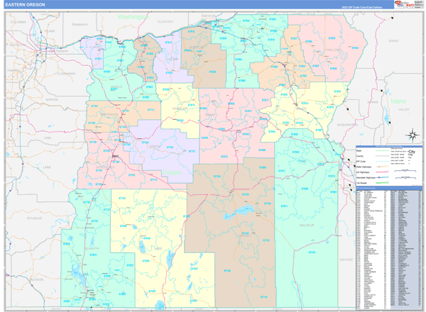 Oregon Eastern Sectional Map