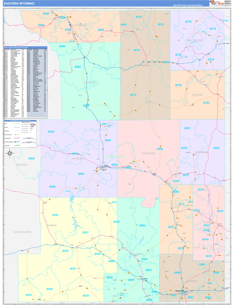 Wyoming Eastern Sectional Map